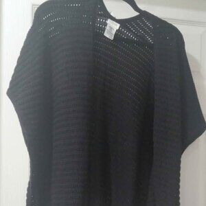 J. Crew Pointelle Open Face Short Sleeve Wrap / Cardigan, One Size